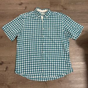 Lacoste Plaid Button-Down Short Sleeve Shirt – Size 44